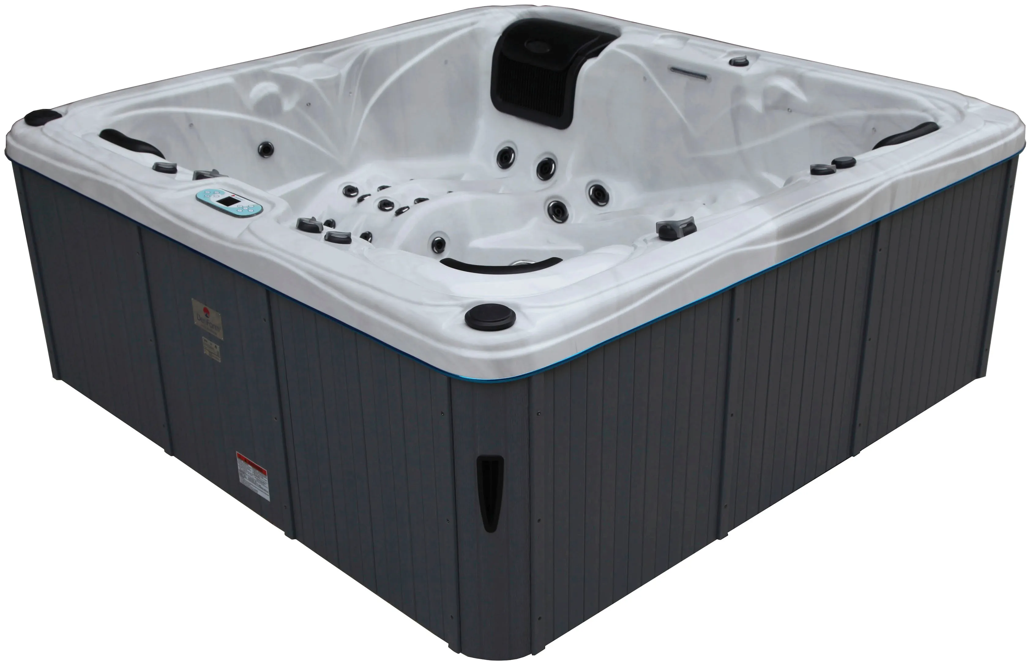 American Spa Whirlpool »Mississippi«, 6-tlg., BxLxH: 230x230x90 cm American Spa anthrazit B/H/L: 230 cm x 90 cm x 230 cm