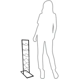 HIT Trading Weinregal 18 x 18 x 84 cm Schwarz