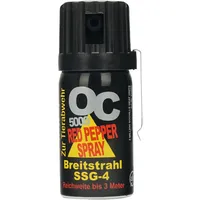 Pfefferspray OC5000 SSG-4 Breitstrahl 40 ml Federdeckel, Metallclip (1 Stück)