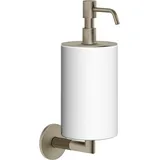 GESSI Ingranaggio, Seifenspender Wandmontage, Behälter weiß matt, 63813149, Farbe: Finox Optik