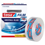 Tesa tesafilm Kristall-Klar 57330 Klebeband transparent Faltschachtel, 19mm/33m, 1 Stück (57330-00000)
