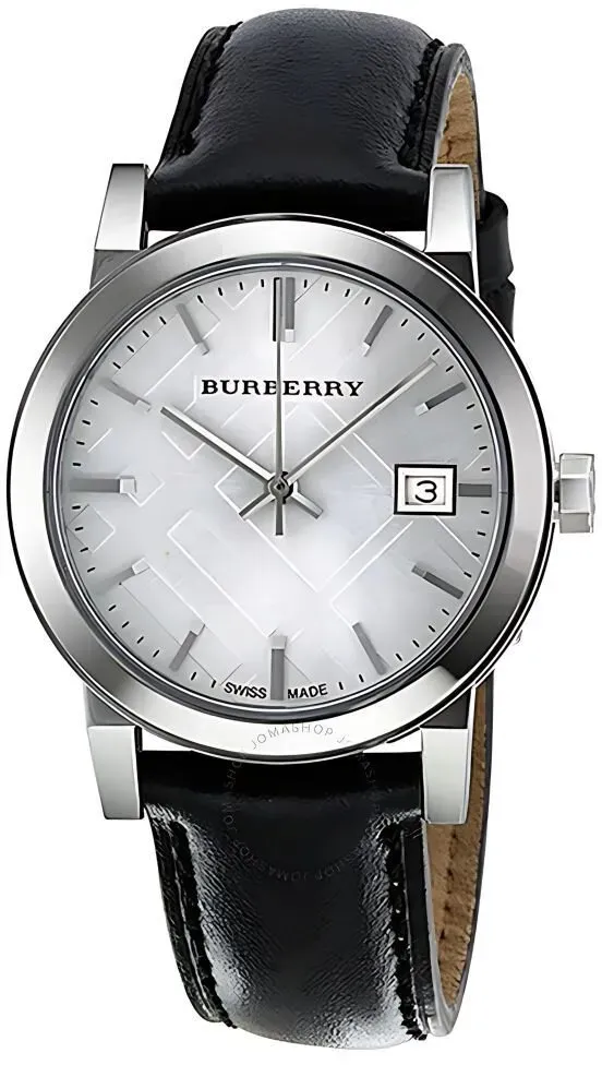 Burberry The City Damenuhr silber schwarz