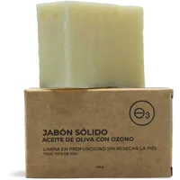 OZONO D'OR – Kernseife natur 100% BIO für Hände und Körper mit Ozon, Aknebekämpfung, antibakteriell und antimykotisch | Handgemachte Naturseife für fettige, empfindliche oder atopische | 100 g.