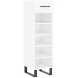 vidaXL Schuhschrank Hochglanz-Weiß 30x35x105 cm Holzwerkstoff