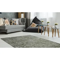 Teppich KAYOOM "Etna 110", grün (olivgrün), B:80cm H:10mm L:150cm, Polyester, Teppiche, Maschinell getufteter Teppich, hervorragende Qualität, aktuelle Farben