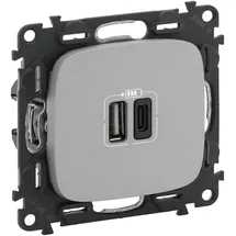 Legrand USB-Steckdose 2XUSB A+C Aluminium 1 St.