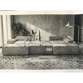 A&J MöbelLand Eckcouch Polyester mit Schlaffunktion 2-Sitzer Braun