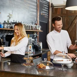 Relaxdays 10025680 rund, Cupcake, Keks, Obst, Muffin, Servierständer, Glas, Edelstahl, silber/transparent,