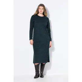 Studio Untold Jerseykleid Maxikleid mit Ringeln Mitternachtsgrün 46/48