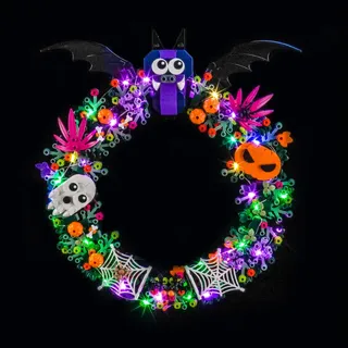 Led Licht Set Kompatibel mit Lego 40825 Halloween Wreath (Kein Modell), Dekorationsbeleuchtungsset Compatible with Lego Halloween Wreath Kreative Spielzeug