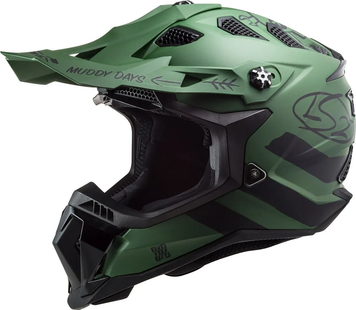 LS2 MX700 Subverter Evo Cargo Motorcross helm, groen, 2XL Voorman