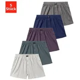 H.I.S. H.I.S Weiter Boxer »Herren Boxer«, (Packung, 5 St.), weite Passform, Komfortbund, aus Baumwoll-Stretch, bunt