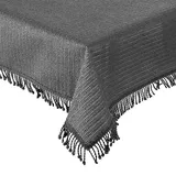 Tischdecke Gartentischdecke oval Weichschaum rutschfest Outdoor PVC wetterfest Terrasse Balkon (Anthrazit, 140x180 cm oval)