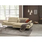 W.Schillig Ecksofa "enjoy&MORE, Designsofa, elegant und bequem, L-Form", beige (sahara s37), B:294cm H:87cm T:185cm, Chenille-Flachgewebe R66 (85% Polyester, 15% Nylon);Longlife Xtra-Leder Z59: Glattleder mit modischer Prägung.