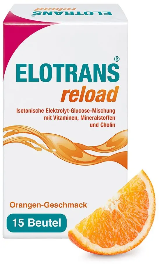 Elotrans® reload – Veganes Trinkpulver – nach anstrengenden Aktivitäten oder bei Erschöpfung, Isotonische Elektrolyt-Glucose-Mischung