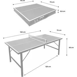 sweeek Mini Indoor Tischtennisplatte Klappbar Blau