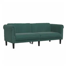 vidaXL Sofa 3-Sitzer Dunkelgrün Samt