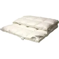 Betten Hofmann White Sibiria 8 cm Daunendecke Daunenbett Winterdecke Außensteg 4x6 155x220 cm - Weiß