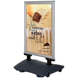 update displays Kundenstopper »WindPro Plus« B1 silver silber, 90x132x63 cm