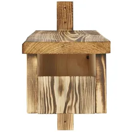 idea home Leviatan IDEA HOME TURDUS Vogel Nistkasten Rotkehlchen, Rotschwänzchen aus Massiv-Holz - Verschraubt, Nistkästen für Vögel, Halbhöhle für Gartenrotschwanz, Vogelhaus Wetterfest