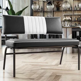 GGM Möbel Sitzbank Diner Schwarz 110 x 48 cm