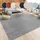 Paco Home Teppich Für Wohnzimmer Einfarbig Kurzflor Schlicht Und Modern, In Dunkel grau cm
