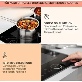Klarstein Induktionskochfeld mit 4 Platten und Touch-Display