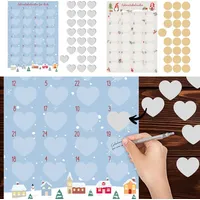 Cepewa XXL Rubbel Adventskalender 30x42x0,5cm Papier Kratzfolie Sticker 1-24