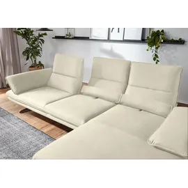 W.Schillig Eckcouch Mikrofaser 3-Sitzer Braun