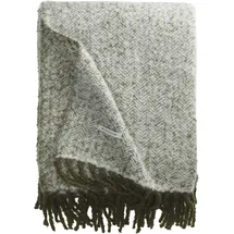 Tom Tailor Wooly Herringbone Plaid 130 x 170 cm Grün