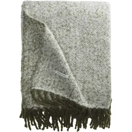 Tom Tailor Wooly Herringbone Plaid 130 x 170 cm Grün