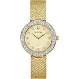 BULOVA 98L321 Damenuhr Quarz Champagne Goldfarben