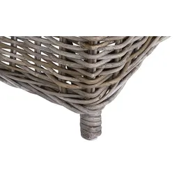 Möbel Kraft Sessel Hiding Rattan 64 x 88 x 67 cm Grau mit Kissen