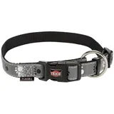 Trixie Silver Reflect collar XS-S: 22-35 cm/15 mm black/silver grey