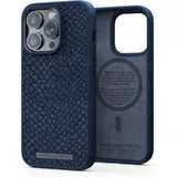 Njord Collections Njord Salm.Leather Magsafe Case iPhone 14 Pro 6.7 Blue