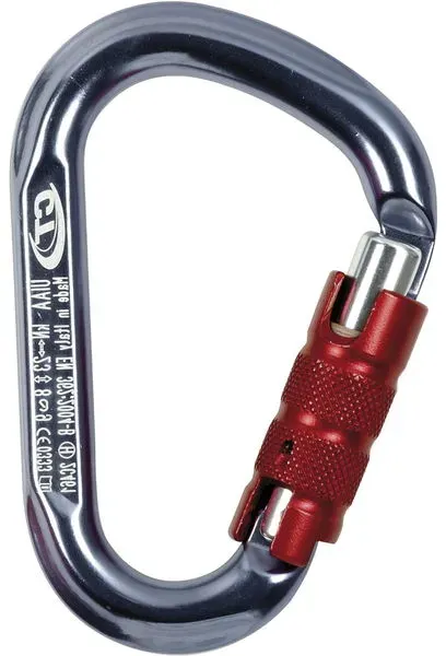 TEUFELBERGER Trilock-Karabiner Alu HMS TL blau/rot Öffnungsweite 22 mm