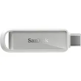SanDisk Phone Drive mit USB Type-C 1 TB (Flash-Laufwerk für Smartphones, Tablets und Computer, 150 MB/s Lesen, Schlüsselring-Öse zur Mitnahme, 1 Jahr RescuePRO Deluxe-Software) Arctic White