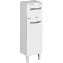 Unterschrank SAPHIR "Quickset Badschrank mit 1 Tür, 1 Schublade, 25 cm breit", weiß (weiß glanz), B:25cm H:81cm T:20cm, Spanplatte, Schränke, Bad-Unterschrank, Badezimmer-Unterschrank inkl. Türdämpfer, Griffe in Chrom Glanz
