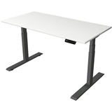 Kerkmann Smart office elektrisch höhenverstellbarer Schreibtisch weiß rechteckig, T-Fuß-Gestell grau 140,0 x 70,0 cm