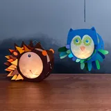 HABA Bastelset - Klammerlaternen Eule & Igel