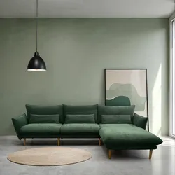 Ecksofa DOMO COLLECTION "100 032", grün, B:282cm H:86cm T:159cm, 100% Polyester, Sofas