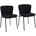 Svita MARY 2er Set Polsterstuhl ohne Armlehnen Schwarz/Schwarz
