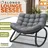 eloneo Schaukelsessel ELONEO 0 x 0 x 0 cm Grau mit Hocker