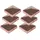 Buri - 6x Kupfer Pfostenkappe Pyramide 91x91mm Zaunkappe Zierkappe Pfahl Holzzaun Kappe