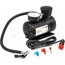 Dunlop Auto Druckluftkompressor 12V-Anschluss, 250 PSI/ 17 bar, inkl. 3 Adaptern, Autokompressor, Kompressor, Mini Kompressor