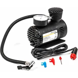 Dunlop Auto Druckluftkompressor 12V-Anschluss, 250 PSI/ 17 bar, inkl. 3 Adaptern, Autokompressor, Kompressor, Mini Kompressor