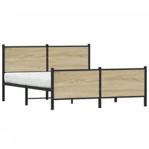 vidaXL Metallbett 140 x 190 cm Brown