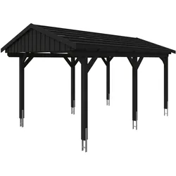 Einzelcarport SKANHOLZ "Fichtelberg", grau (anthrazit), H: 303cm, Carports