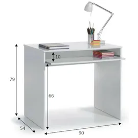 Dmora Schreibtisch Dcapezz Weiß