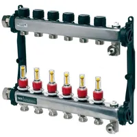 TECE TECEfloor Edelstahl-Heizkreisverteiler, mit Durchflussanzeige, 77310004,
